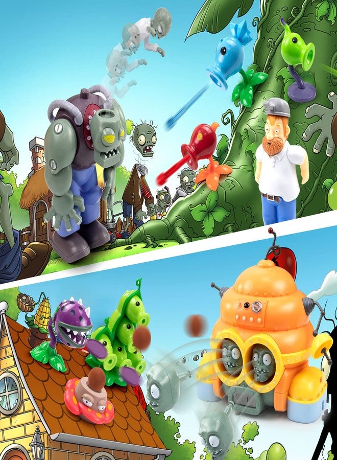 مايكري مجموعة شخصيات مايكيري PVZ المكونة من 21 قطعة، هدايا رائعة للأطفال والمعجبين، مناسبة لأعياد الميلاد والحفلات - مع خريطة ساحة معركة مقاومة للماء - Image 5